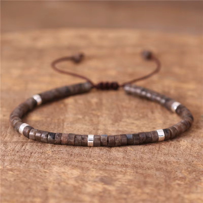 Stenarmband -Kaffe labradorit