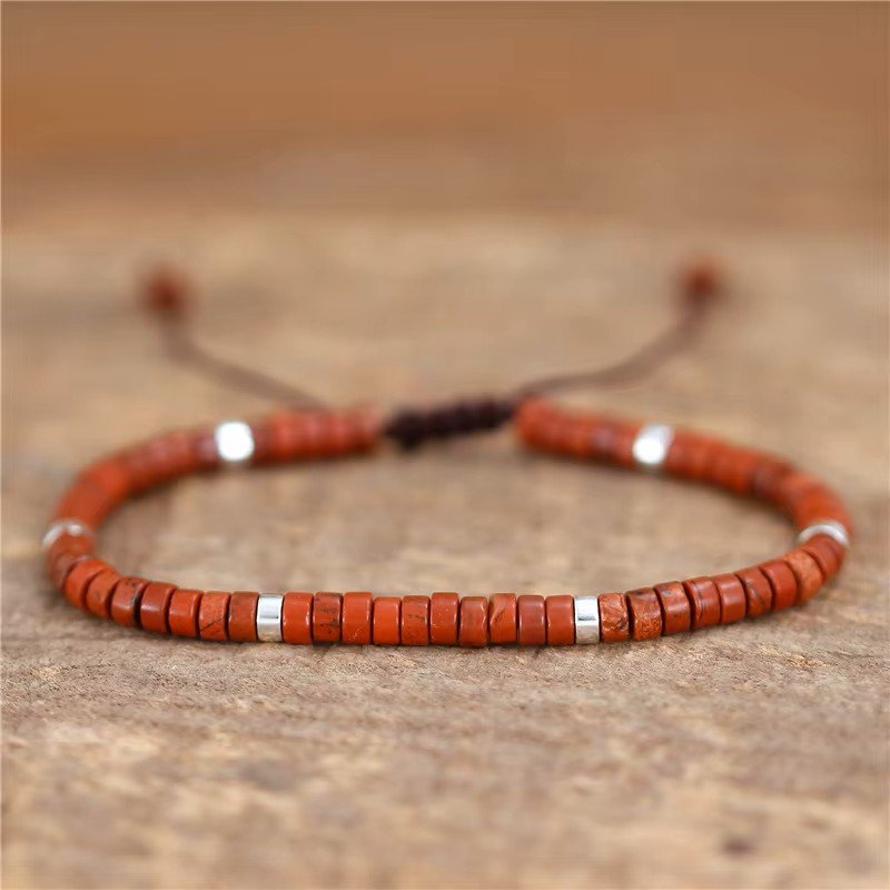 Stenarmband -Röd stone