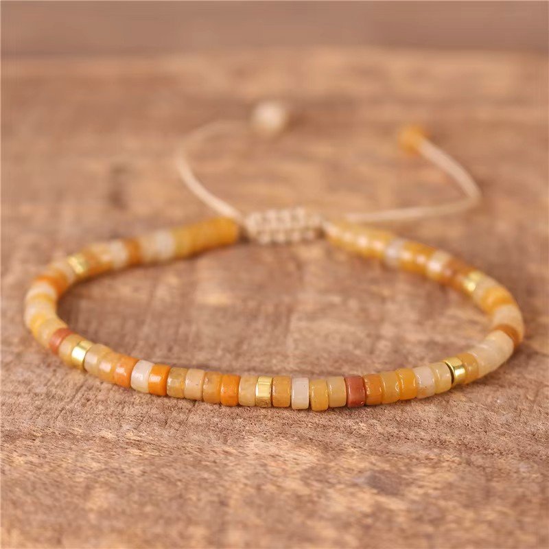 Stenarmband -Gul jade