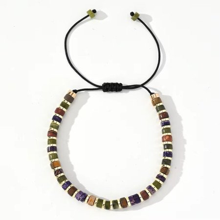 Stenarmband -Multi Grön