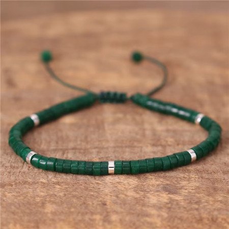 Stenarmband -Grön Agat