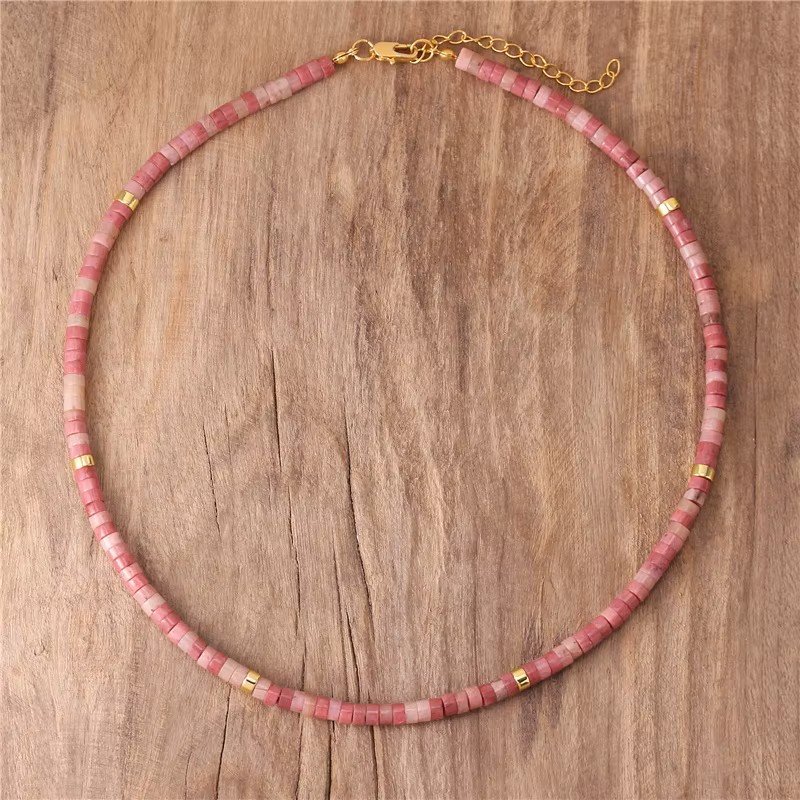 Ädelstenshalsband -Rosa