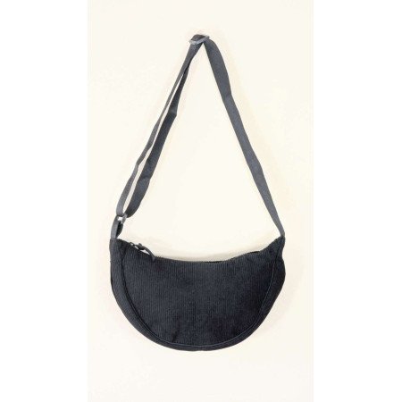 Halvmåneformad Axelremsväska - Svart