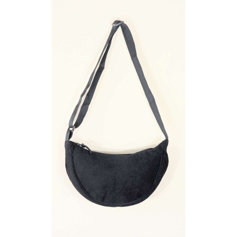Halvmåneformad Axelremsväska - Svart