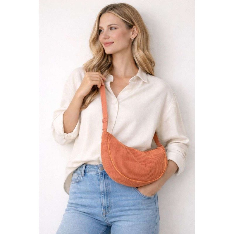 Halvmåneformad Axelremsväska - Orange