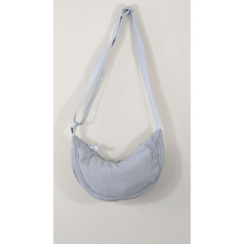Halvmåneformad Axelremsväska - Grå
