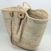 Strandväska Beige läder 
