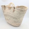 Strandväska Beige läder 