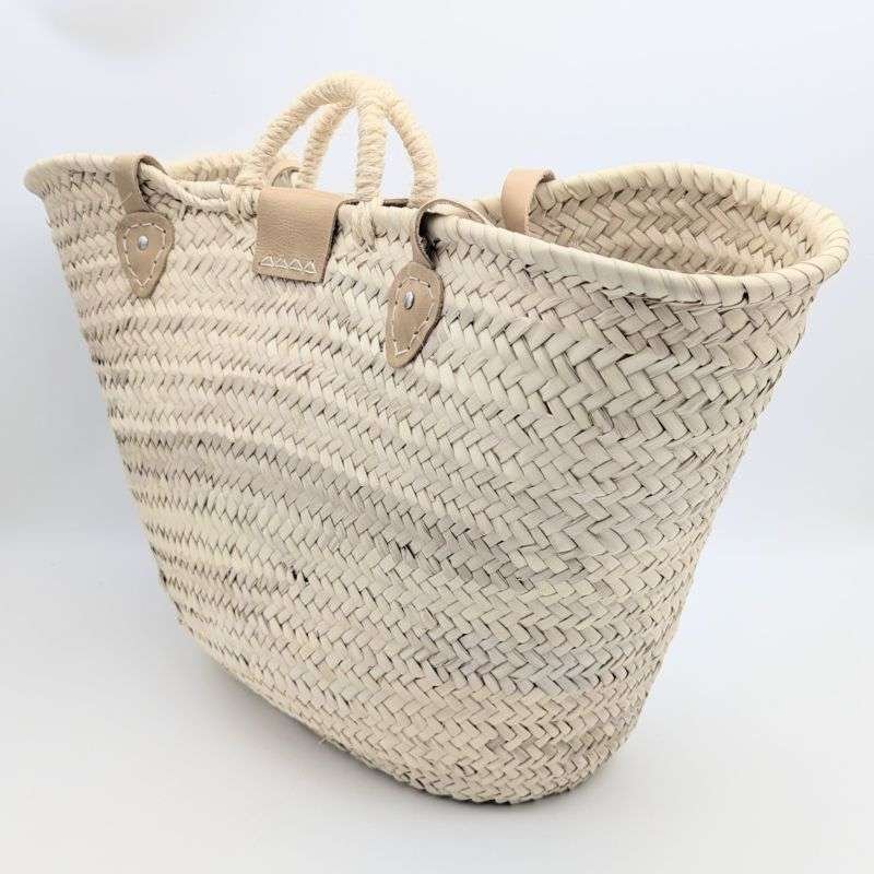 Strandväska Beige läder Strandväska Beige läder