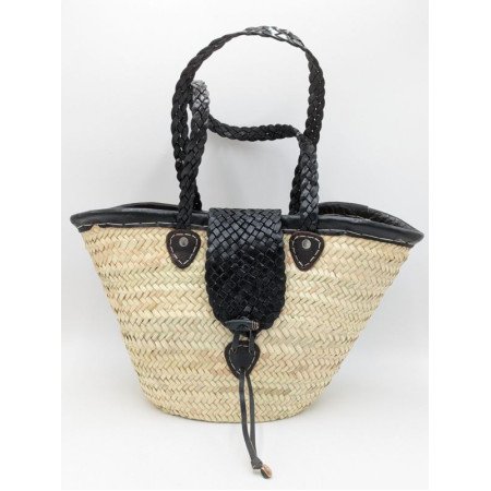 Strandväska flätad svart