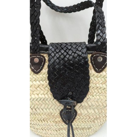 Strandväska flätad svart