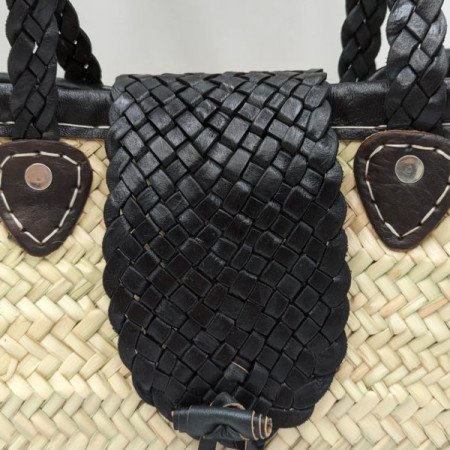 Strandväska flätad svart Strandväska flätad svart