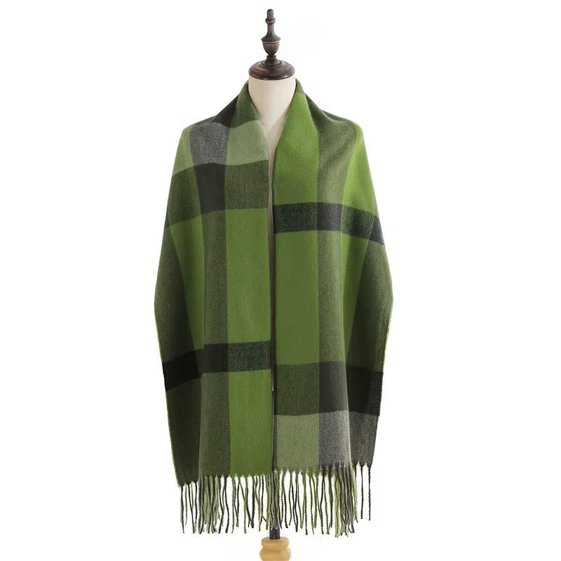 Rutig Halsduk - Grön/Svart/Grå