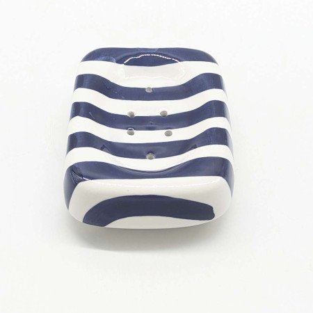 Tvålkopp Randig blå