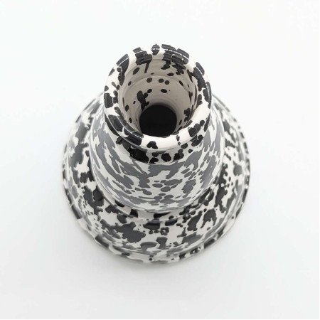 Ljusstake -Prickig Svart