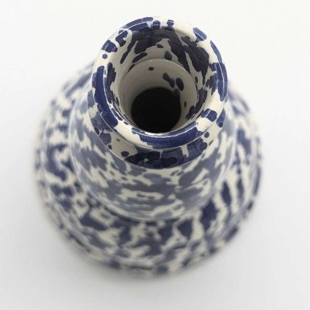 Ljusstake Lång -Prickig Blå