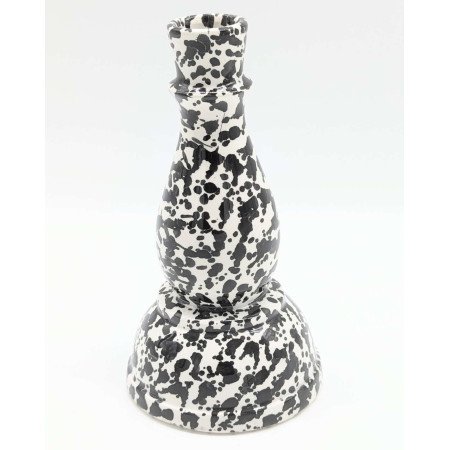 Ljusstake -Prickig Svart