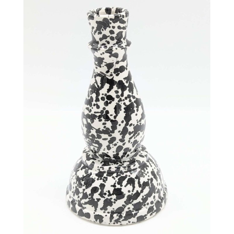 Ljusstake -Prickig Svart