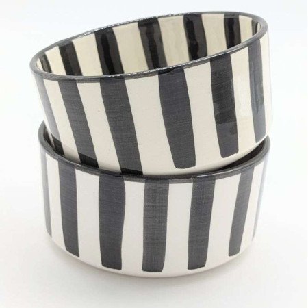 Rund djup skål Svart-Ø12,15,18,26cm