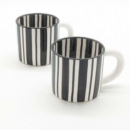 Mugg randig Blå -Lin