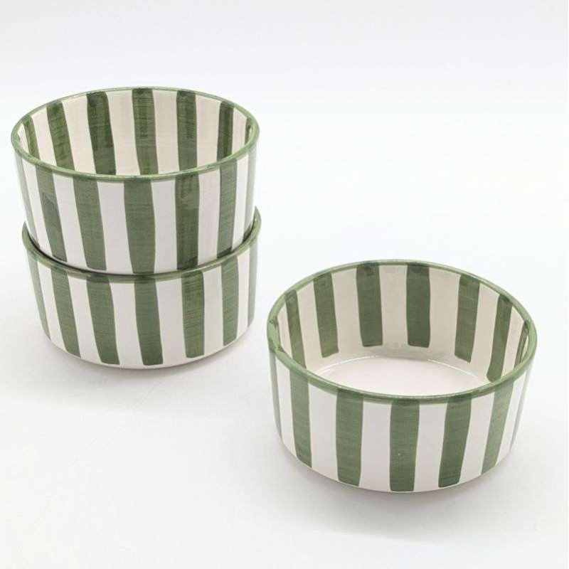 Rund djup skål Grön-Ø12,15,18,26cm