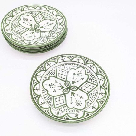 Assiett Ø22cm -Grönvit