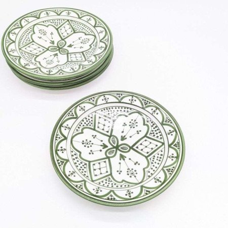 Assiett Ø22cm -Grönvit