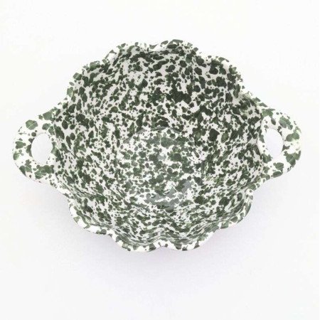 keramik Skål med handtag -Grön