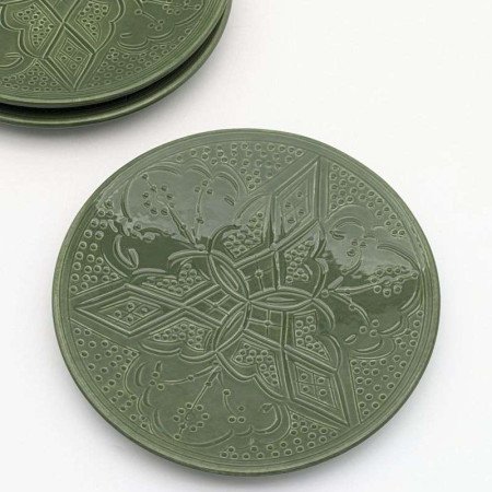 Assiett Ø21cm -Grave grön