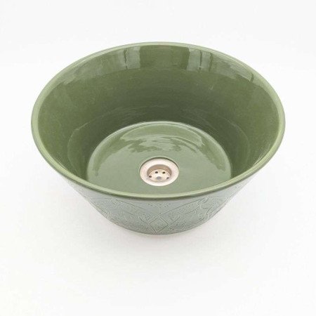 Marockanskt Handfat -Grave Grön