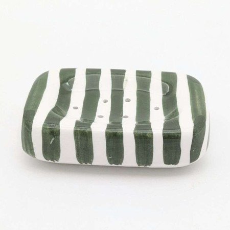 Tvålkopp Randig Grön