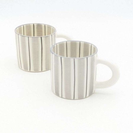 Mugg randig Grå -Lin