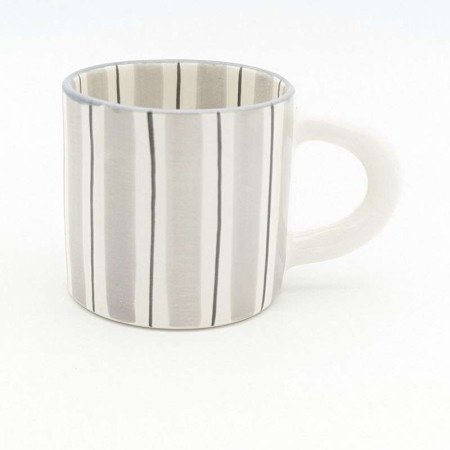 Mugg randig Grå -Lin