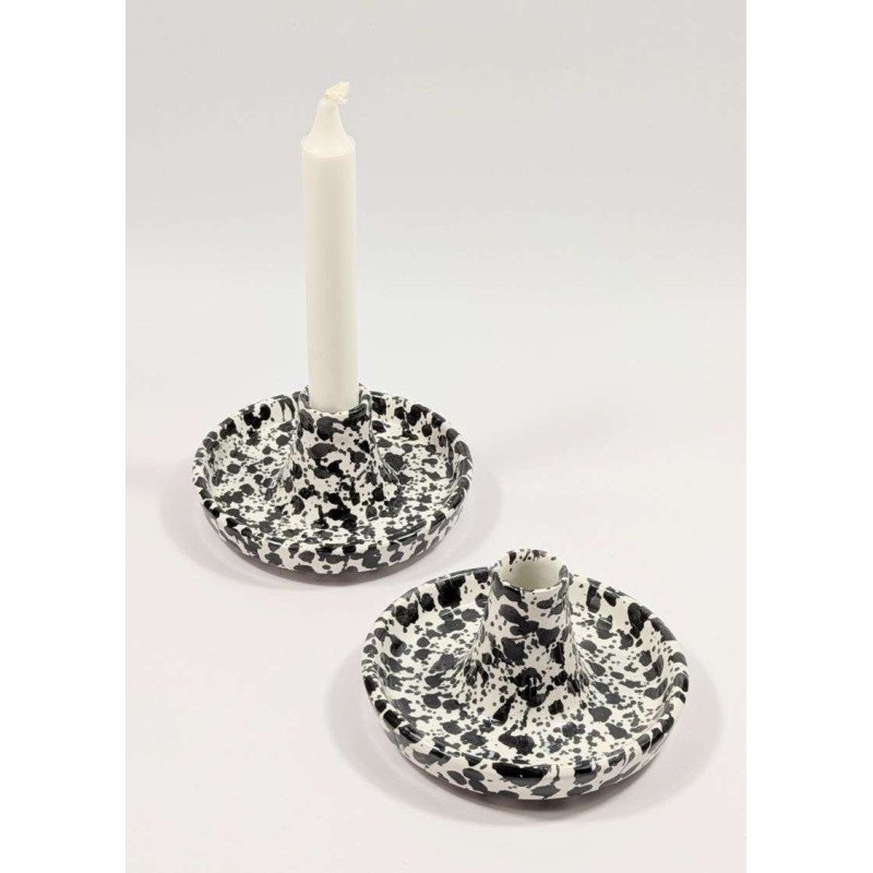 Ljusstake stänkmönster-Svart