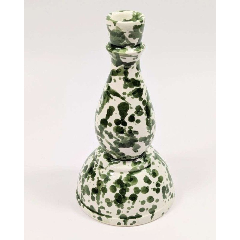 Ljusstake Lång -Prickig Grön