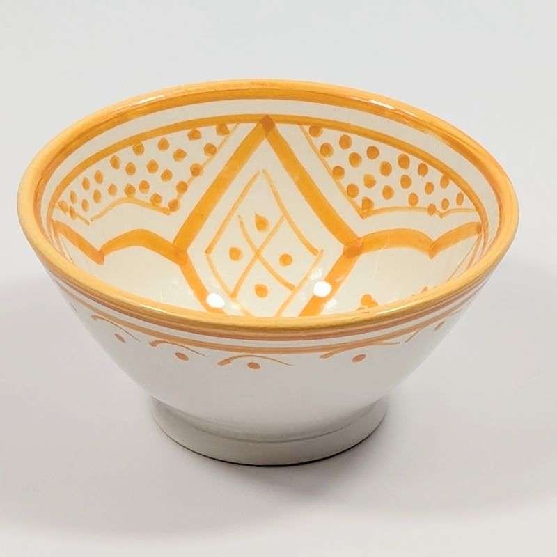 Keramikskål i Orange & Vitt -12,15,20cm