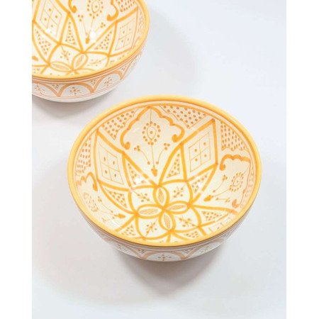 Keramikskål i Orange & Vitt -12,15,20cm