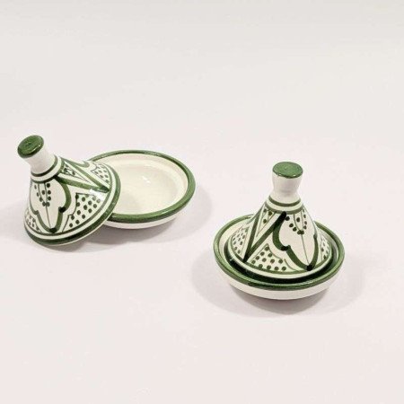 Mellan Tagine mönstrad -Grön 8cm