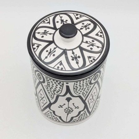 Keramikburk Svart&vit -Stor
