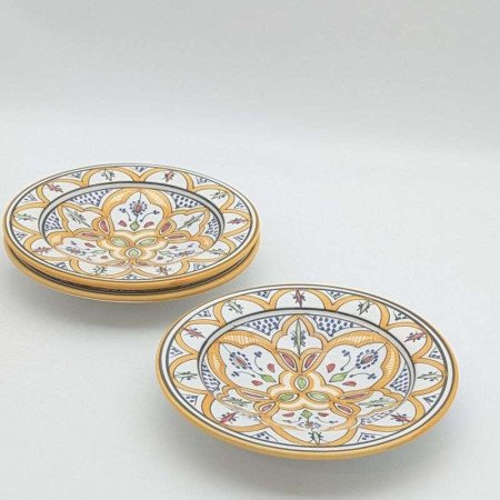 Keramik Assiett -Solgul Ø22cm