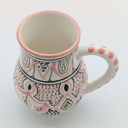 Keramikkanna/vas -Rosa&grönt Keramikkanna/vas -Rosa&grönt