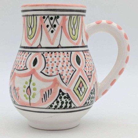 Keramikkanna/vas -Rosa&grönt Keramikkanna/vas -Rosa&grönt