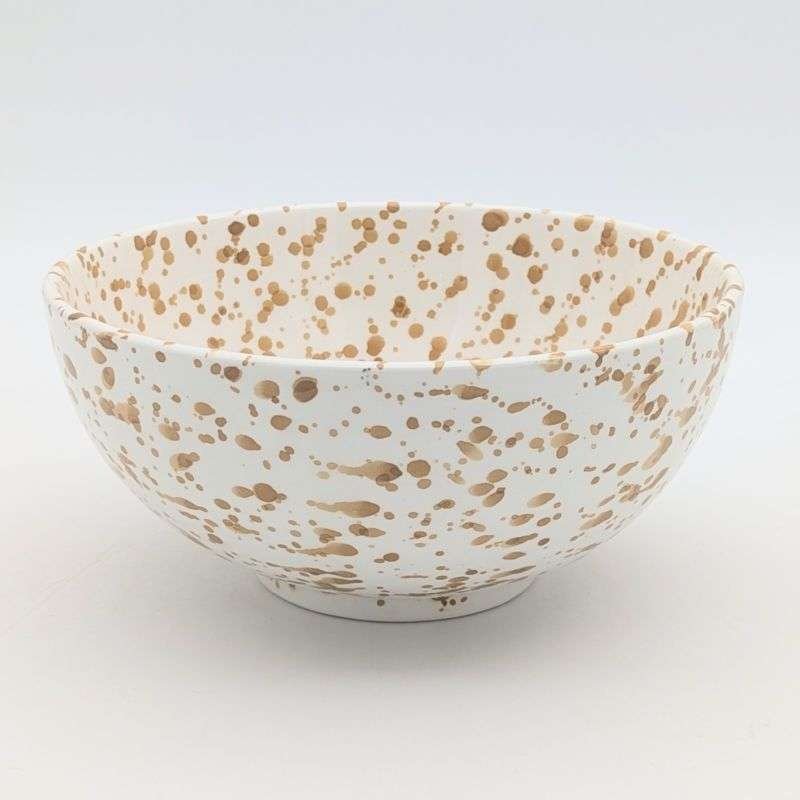 Keramik Skål Prickig Nougat -Ø12-16-20cm Keramik Skål Prickig Nougat -Ø12-16-20cm
