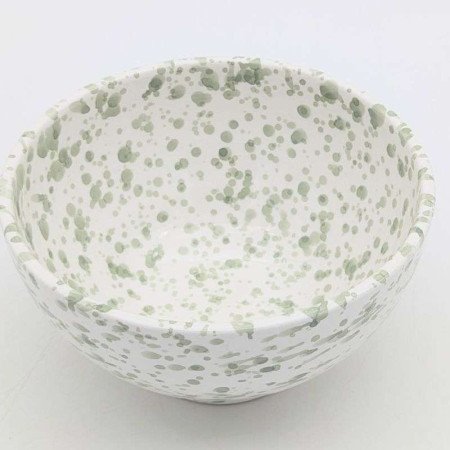 Keramik Skål Prickig Pistachio -Ø12-16-20cm Keramik Skål Prickig Pistachio -Ø12-16-20cm