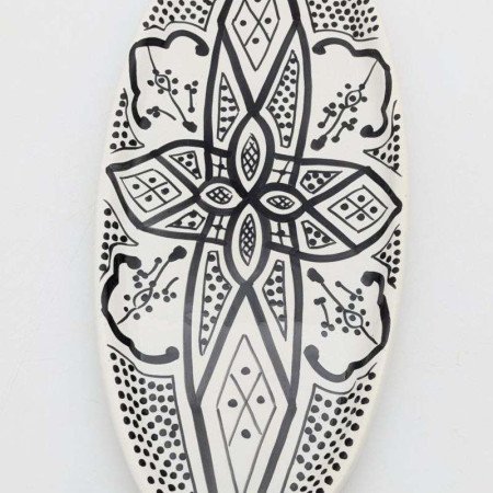 Ovalt Fat Svartvitt Ovalt Fat Svartvitt