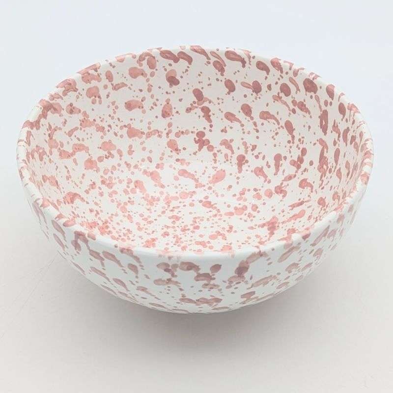 Keramik Skål Prickig Rosa -Ø12-16-20cm Keramik Skål Prickig Rosa -Ø12-16-20cm