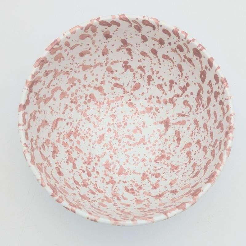 Keramik Skål Prickig Rosa -Ø12-16-20cm Keramik Skål Prickig Rosa -Ø12-16-20cm