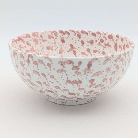 Keramik Skål Prickig Rosa -Ø12-16-20cm Keramik Skål Prickig Rosa -Ø12-16-20cm