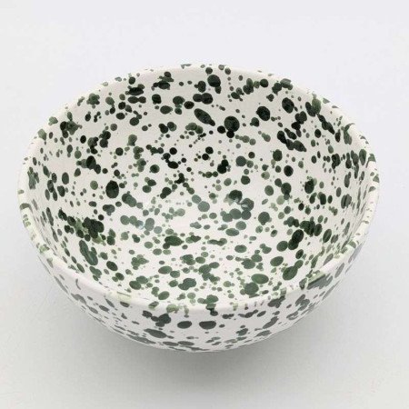 Keramik Skål Prickig Grön -Ø12-16-20cm Keramik Skål Prickig Grön -Ø12-16-20cm