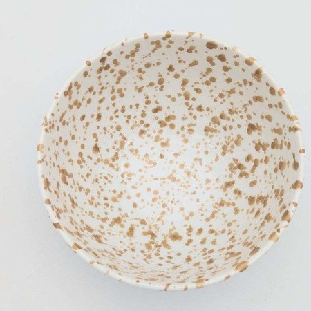 Keramik Skål Prickig Nougat -Ø12-16-20cm Keramik Skål Prickig Nougat -Ø12-16-20cm
